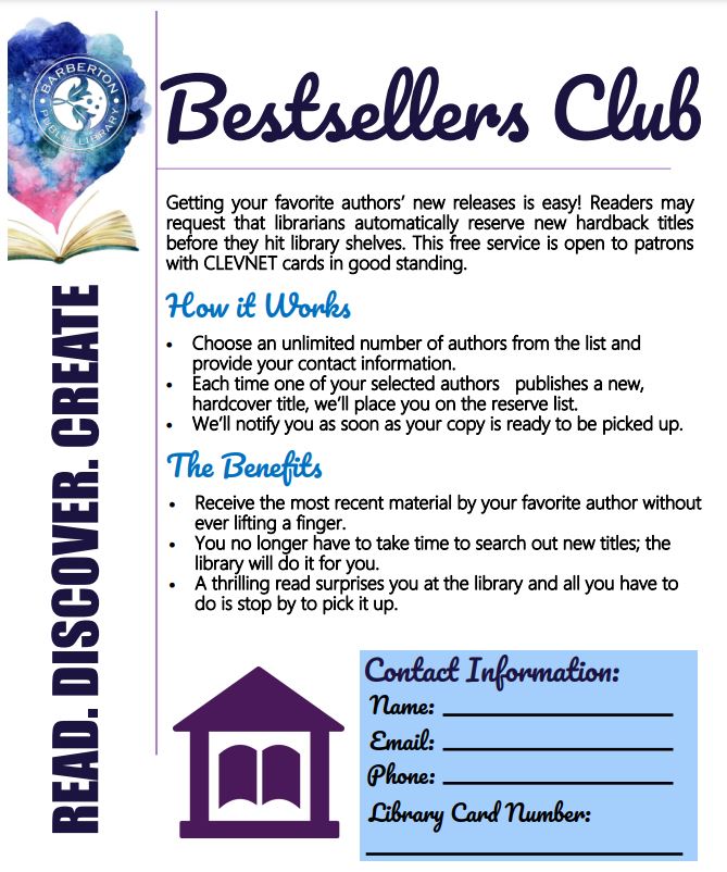 Bestseller Club Brochure