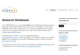 Clevnet Databases homepage