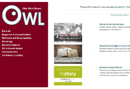 Ohio Web Library homepage