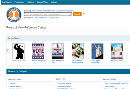 Points of View Reference Center Homepage